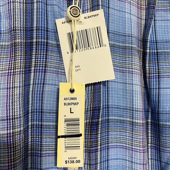 Max Studio Yarn Dye Bubble Sleeve Plaid Tier Dress - Picture 5 of 6